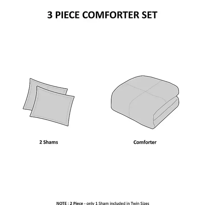 Soft Pink Tufted Full/Queen 3-pc. Comforter Set