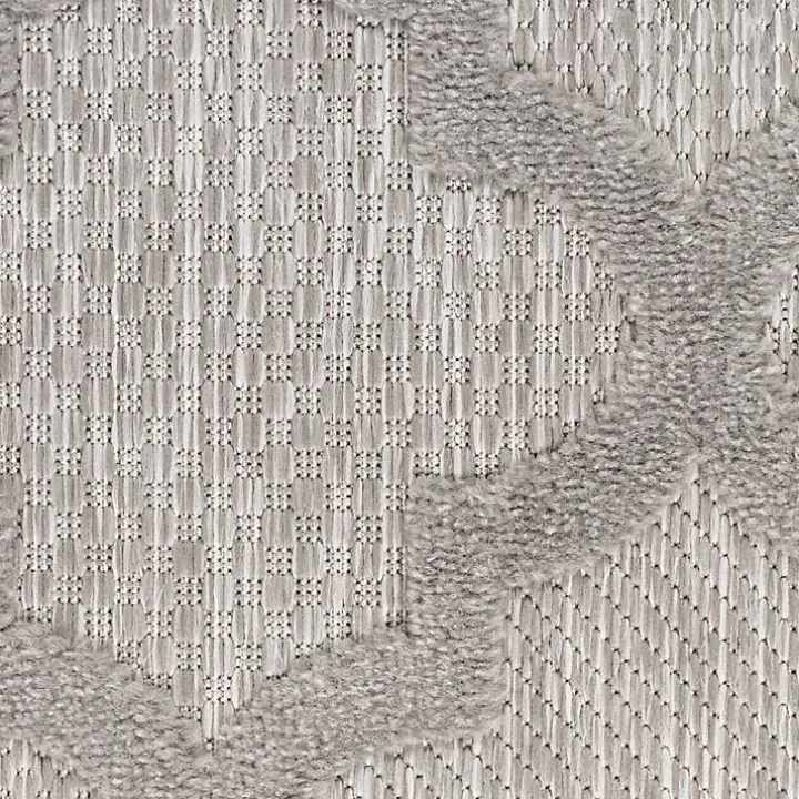 Soft Silver Trellis Outdoor Area Rug, 4x6