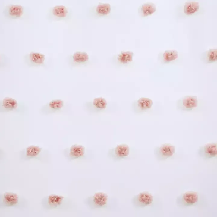 Sophie Blush Pom Pom Curtain Panel, 84 in.