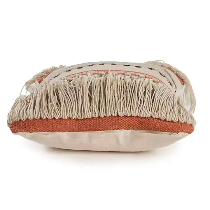 Spice and Natural Chic Fringe Pillow