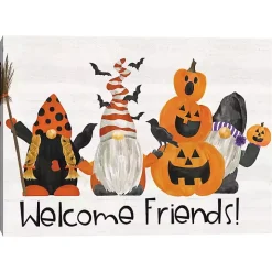 Spooky Pumpkin Gnomes Halloween Wall Art
