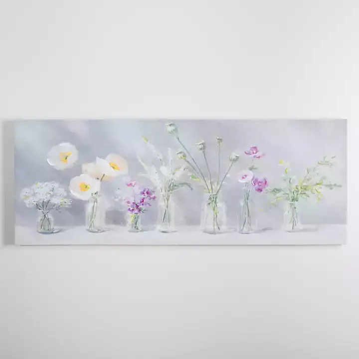 Spring Blooms in Vases Canvas Art Print
