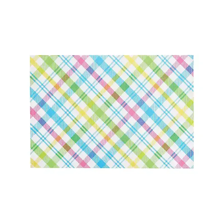 Spring Blossom Plaid Placemats, Set of 6