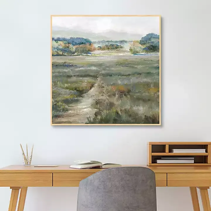 Spring Mountains Framed Canvas Art Print