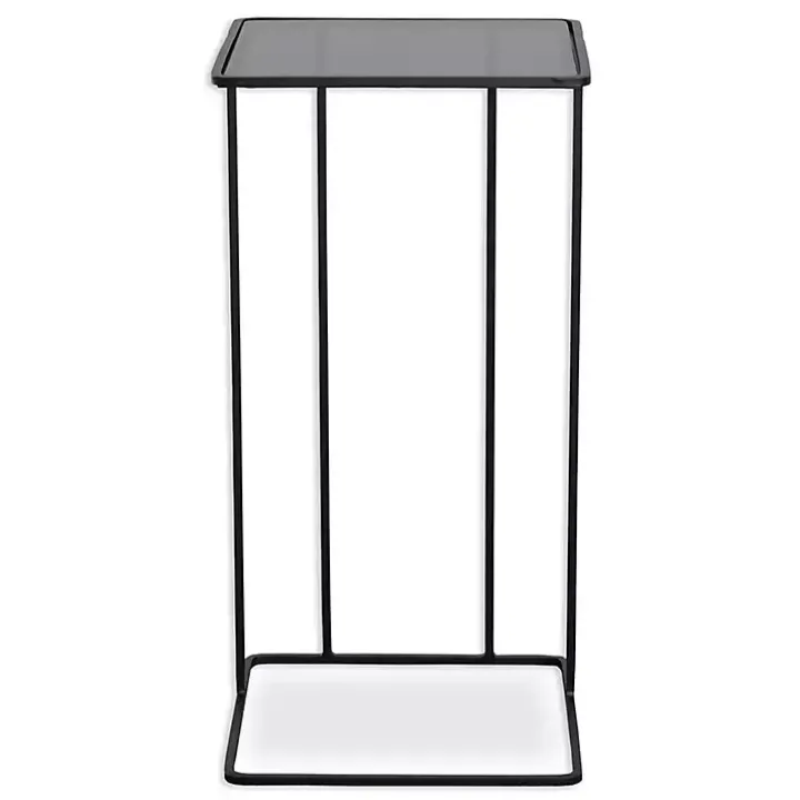 Square Black Camus Accent Table