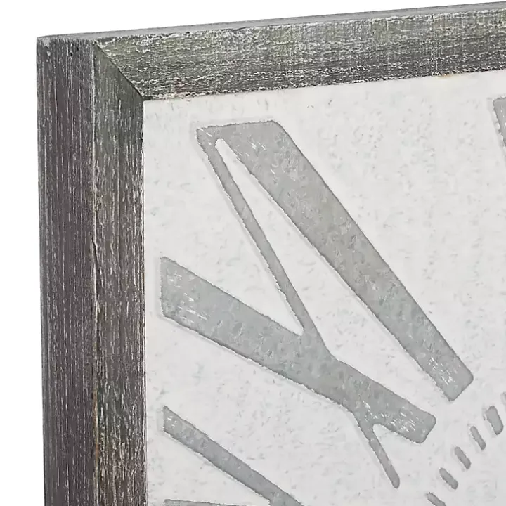 Square Galvanized Metal Wall Clock