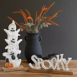 Stacked Ghosts Wooden Halloween Table Decoration