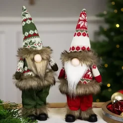 Standing Gnome with Red Knitted Christmas Outfit