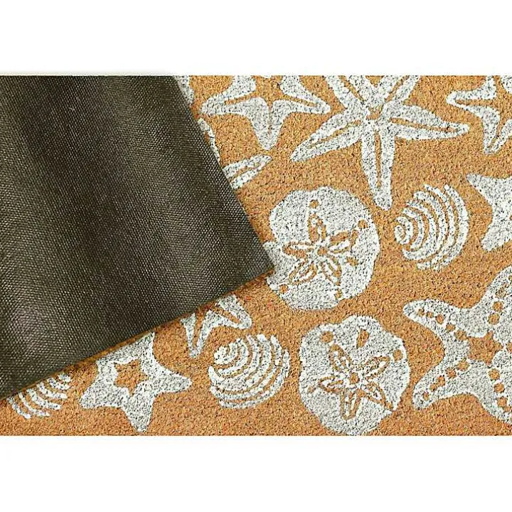 Starfish and Sand Dollars Coir Doormat
