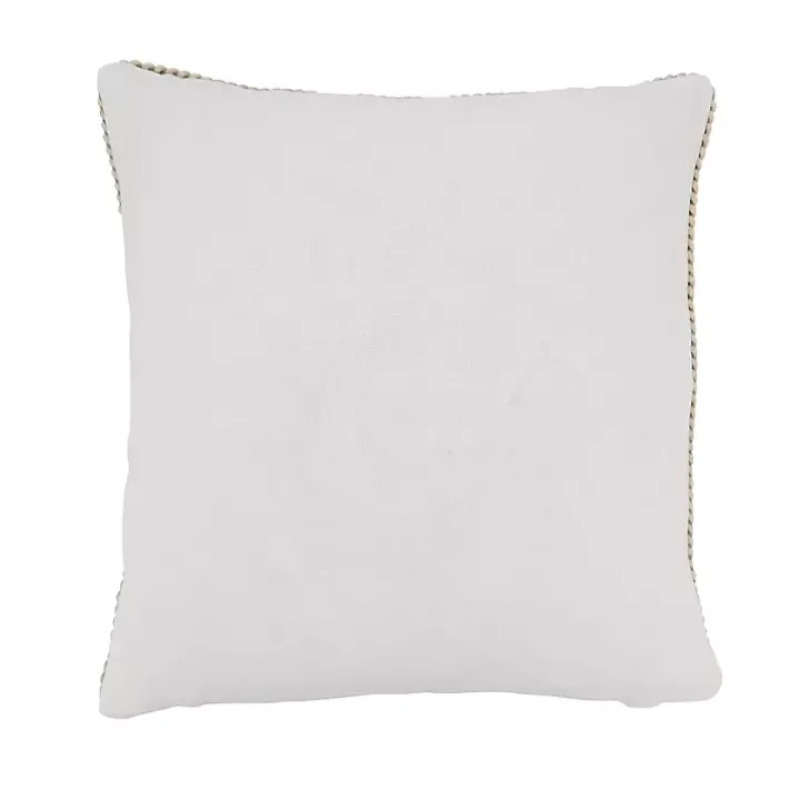 Starfish Serenity Embroidered Throw Pillow