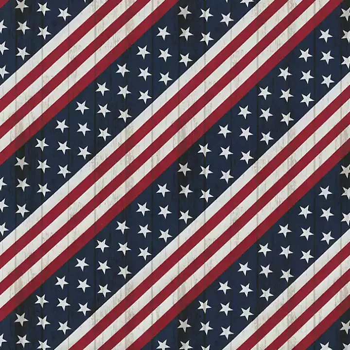 Stars & Stripes Tufted Outdoor Bench Cushion