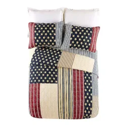 Stars and Striped Patch 2-pc. Twin Quilt Set