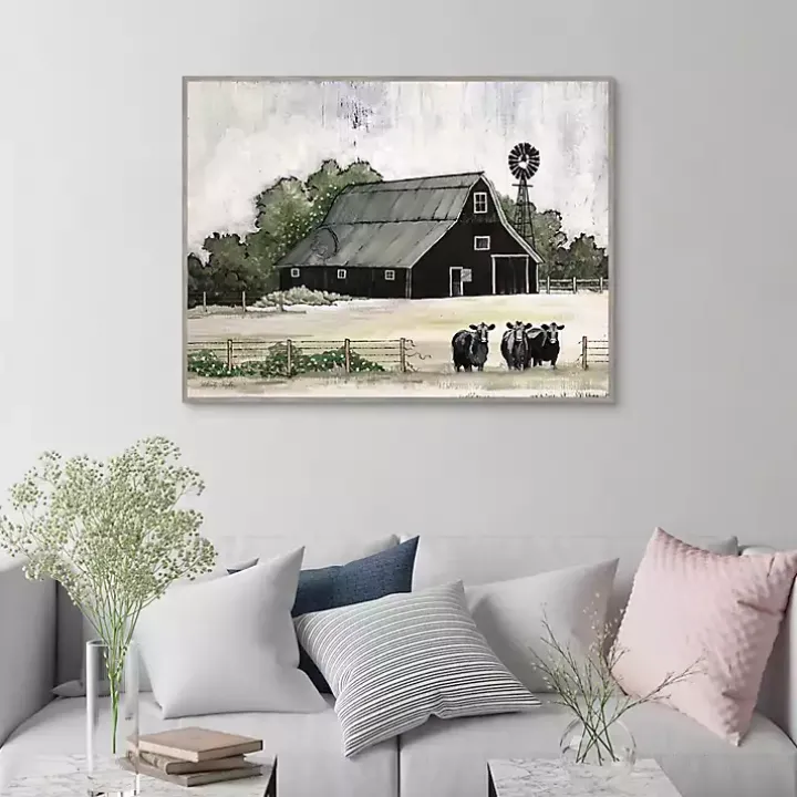Stay or Go Framed Canvas Art Print