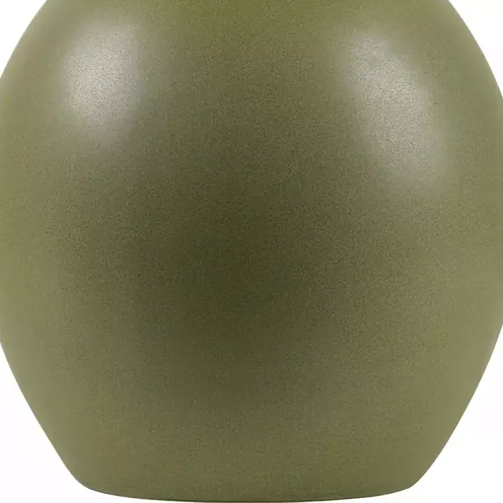 Stella Green Mini Table Lamp with Woven Shade