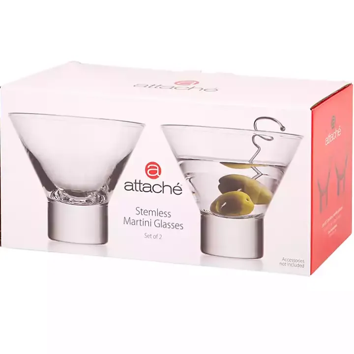 Stemless Martini Glasses, Set of 2