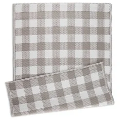 Stone & White Buffalo Check Outdoor Area Rug, 4x6