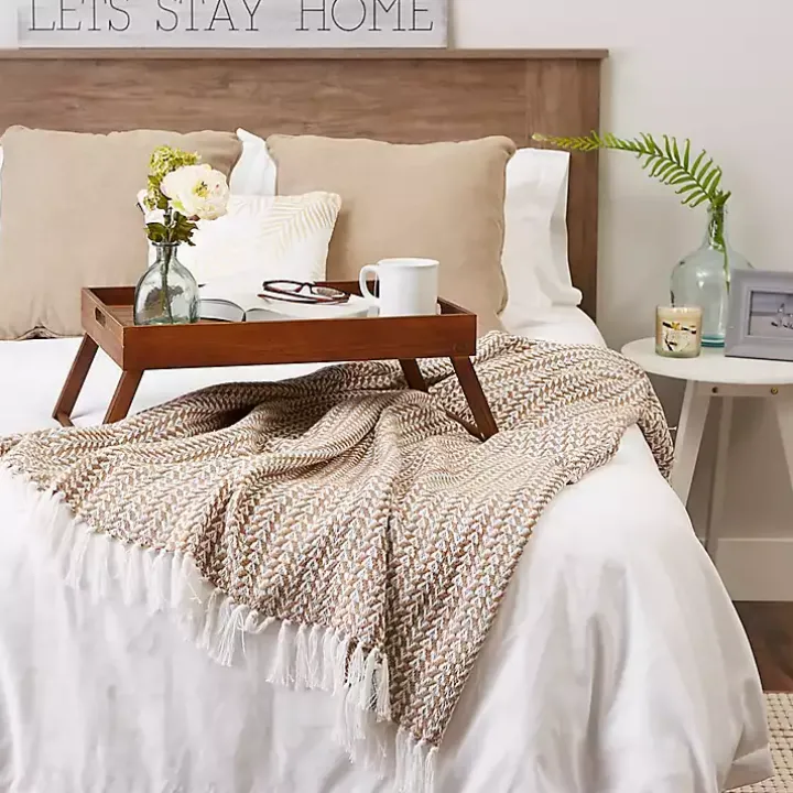 Stone and White Arrowhead Throw