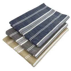 Stone Gray Thin Striped Table Runner