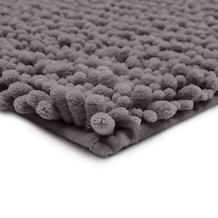 Stone Lofty Pile Chenille Bath Mat, 34 in.