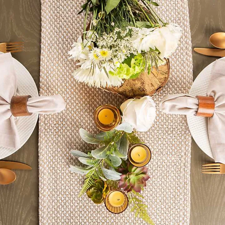 Stone Woven Table Runner, 72 in.