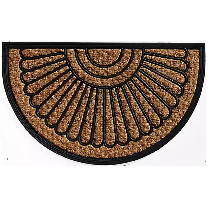 Sunburst Half Circle Coir Doormat