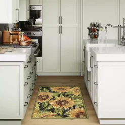 Sunflower Blossoms Indoor/Outdoor Rug, 2x3