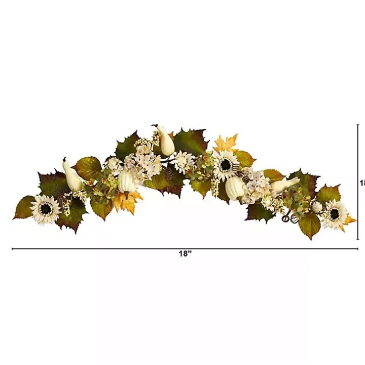Sunflowers, Hydrangeas, and Pumpkins Garland