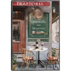 Table for Two Framed Canvas Art Print