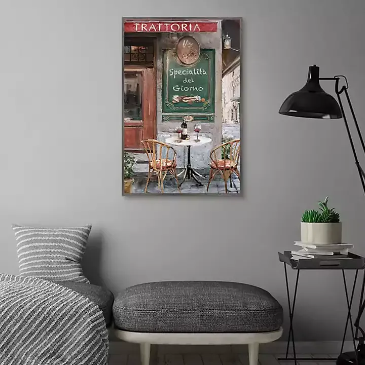 Table for Two Framed Canvas Art Print