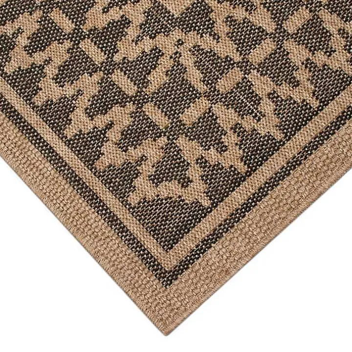Tan & Black Zig Zag Indoor/Outdoor Area Rug, 7x9