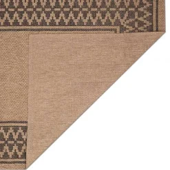 Tan & Black Zig Zag Indoor/Outdoor Area Rug, 7x9