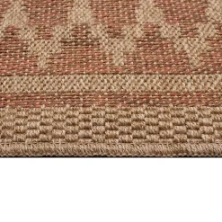 Tan & Orange Zig Zag Indoor/Outdoor Area Rug, 7x9