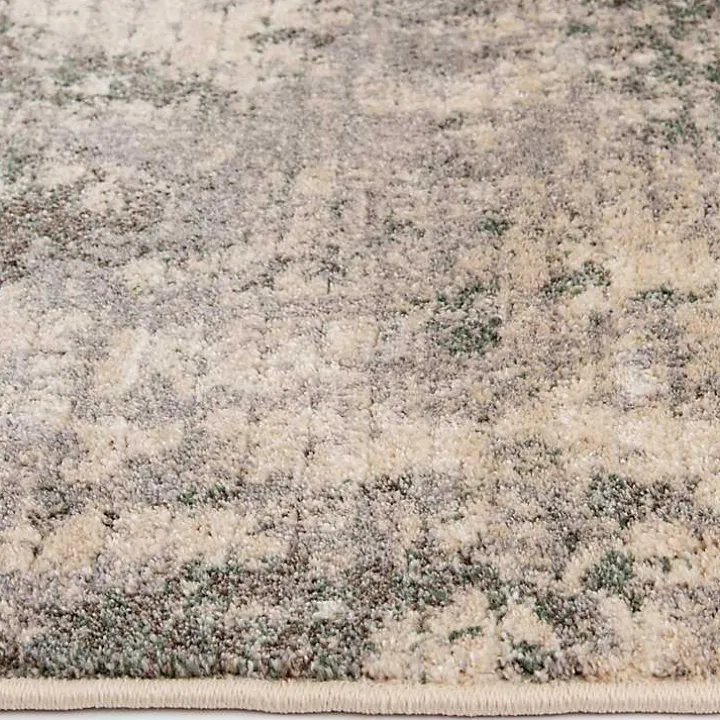 Tan and Black Abstract Livs Area Rug, 5x7