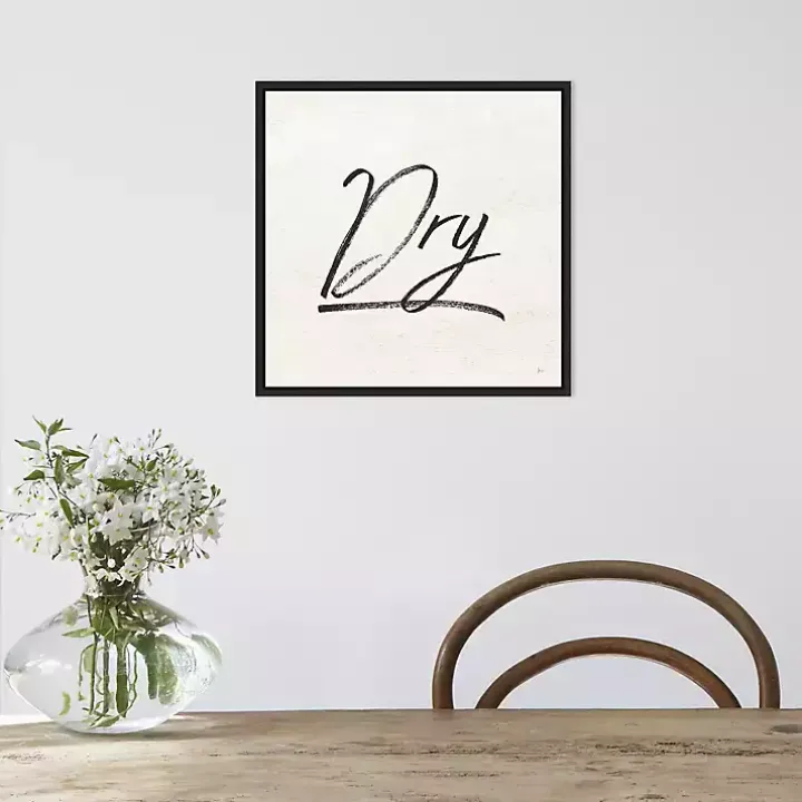 Tan and Black Dry Laundry Framed Wall Plaque