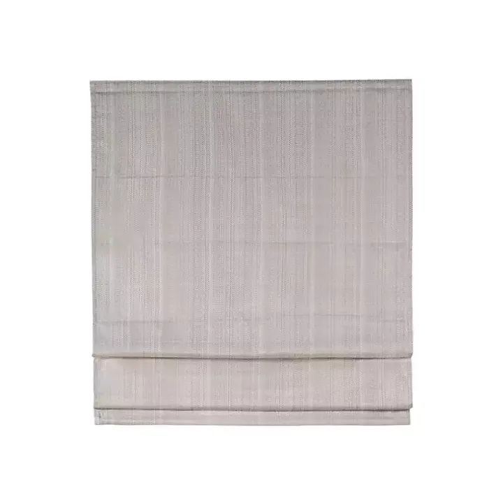 Tan Basketweave Cordless Roman Shade, 33 in.
