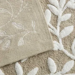 Tan Botanical Cotton Bath Mat, 34 in.