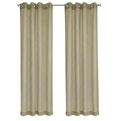Tan Boucle Sheer Single Curtain Panel, 108 in.
