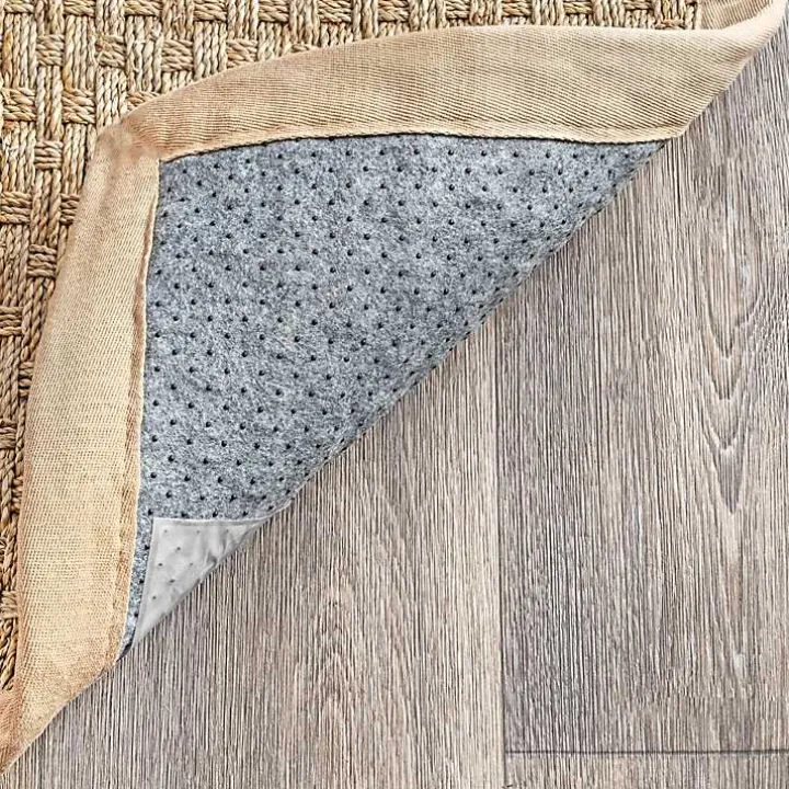 Tan Checker Weave Seagrass Area Rug, 5x8