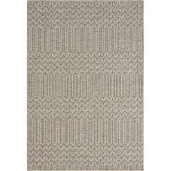 Tan Chevron Indoor/Outdoor Area Rug, 5x7