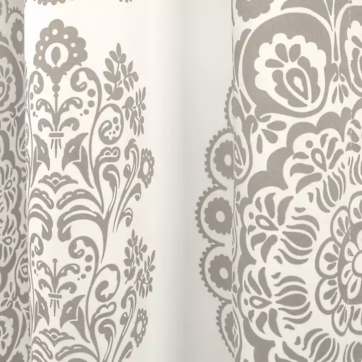 Tan Evie Medallion Curtain Panel Set, 95 in.