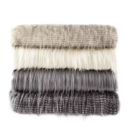 Tan Faux Mink Fur Throw