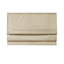 Tan Faux Silk Room Darkening Roman Shade, 33 in.