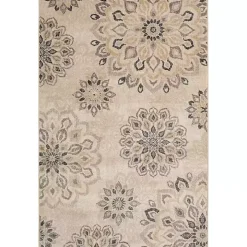 Tan Floral Mini Medallions Area Rug, 5x7