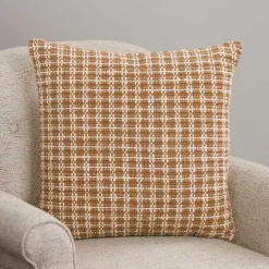 Tan Hemlock Woven Pillow