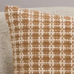 Tan Hemlock Woven Pillow