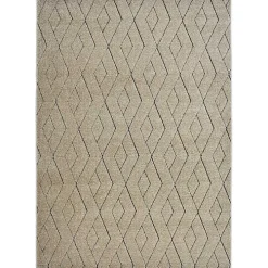 Tan Modern Chevron Area Rug, 5x7