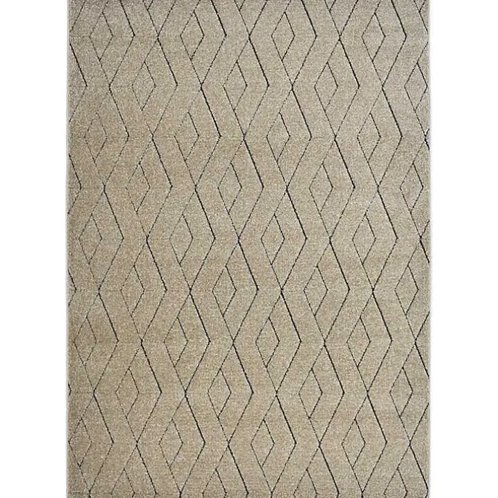 Tan Modern Chevron Area Rug, 5x7