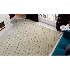 Tan Modern Chevron Area Rug, 5x7