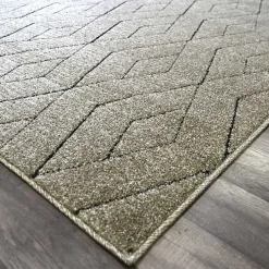 Tan Modern Chevron Area Rug, 5x7