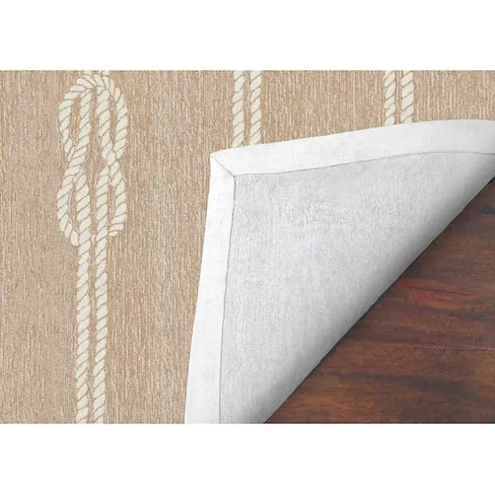 Tan Nautical Rope Indoor/Outdoor Area Rug, 2x3